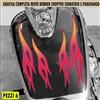 Kit 6 adesivi moto serbatoio FIAMME PINK parafango bobber chopper harley 2455