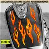 Kit 28 adesivi moto bobber chopper serbatoio parafango FIAMME FUOCO harley 2454