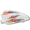 Kit 7 adesivi moto serbatoio parafango FIAMME FUOCO bobber chopper harley 2450