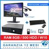DELL POSTAZIONE PC COMPUTER FISSO DESKTOP POTENTE 8GB RAM MONITOR 22'' HD VGA BUNDLE