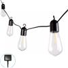 Wisdom Catena luminosa a Led decorativa con pannello solare 4,5 metri 10 sfere trasparenti Bianco Caldo 2200K Wisdom