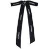 CHANEL Pre-Owned - Spilla con logo jacquard anni '90-2000 - Donna - raso - Taglia unica - Nero