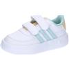 adidas Breaknet 2.0 Shoes Kids, Scarpe Basse Non da Calcio, Cloud White/Semi Flash Aqua/Orange Tint, 27 EU