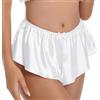 Satini Raso Slip scanalati alla Francese Gonna Pantaloncini Mutandine Biancheria Intima (Azzurro, M)