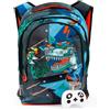 GO POP Zaino T-Rex Estensibile Round Per Bambini, 3 Scomparti E Tasche Interne, Schienale E Spallacci Imbottiti, Con Fascia Personalizzata E Pop Up, Per Scuole Elementari e Medie