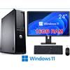 DELL POSTAZIONE PC WINDOWS 11 RAM 16GB e SSD 240GB COMPUTER E MONITOR 24'' POTENTE
