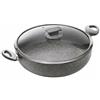 Avilia Pentolino ad Induzione Antiaderente con Coperchio - Tegame con 2 Manici Ergonomici Soft Touch e Coperchio, Rivestimento 7 Strati, Compatibile con Tutti i Piani Cottura, 28cm, Made in Italy