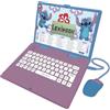 Lexibook, Disney Stitch, Computer educativo bilingue italiano/inglese, Giocattolo per bambini con 124 attività e giochi di lingua, scrittura, matematica, logica, musica, Viola/Blu, JC598Di5