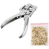 Ejoyous Pinze per Occhielli, Occhielli 100 X 4,5 Mm Inclusi, Pinze per Occhielli in Acciaio Al Carbonio, per Tessuti, Vestiti, Scarpe, Borse e Artigianato, Uso Professionale e Fai-da-te
