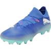 PUMA Future 7 Match Fg/AG, Soccer Shoe Unisex - Adulto, Bluemazing Puma White Electric Peppermint, 46 EU