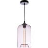 LUSSIOL Lampada Soho, sospensione vetro glossy, 40 W, rosa, ø 28 x H 18 cm
