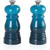 Le Creuset Set 2 Mini Macina Sale e Pepe, Plastica ABS, Rispettivamente 5 x 5 x 12.1 cm, Macina in Ceramica, Deep Teal, 96002500642000