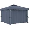 vidaXL Gazebo con Tende 3x3 cm Antracite Alluminio