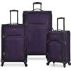 U.S. Traveler Aviron Bay Valigia espandibile morbida con ruote girevoli, Viola, Carry-on 22-Inch