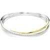 Swarovski Bracciale rigido Hyperbola, Taglio Round, Bianco, Mix di finiture
