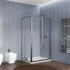DEGHI Box doccia 80x120 cm porta scorrevole vetro opaco profilo cromo 195h - Moritz
