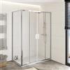 DEGHI Box doccia 80x120 cm doppio scorrevole vetro opaco profilo cromo 195h - Moritz