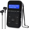 MangoKit MP1 Mini radio portatile DAB/DAB+/FM,con batteria ricaricabile, auricolari,pulsanti bloccabili,display OLED,20 preset di stazione,per camminata/corsaecc (nero)