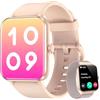 IOWODO Smartwatch,Orologio Fitness per Donna,1.85'' Smart Watch con Risposta Chiamate, Monitor del SpO2/ Sonno,24H Cardiofrequenzimetro,100 modalità Sportive,Fitness Tracker per Android iOS