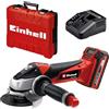 Einhell Smerigliatrice Angolare A Batteria Te-Ag 18/115 Li-Solo Power X-Change 18 V, Nero Rosso