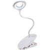 HIMRY® Lampada Clip LED Continuo Dimmerabili, Sensore tattile, Collo Flessibile, Portatile LED Ricaricabile USB Lampada da Tavolo, Lampada Lettura Luminosa Regolabile Continuo, bianca KXD6000N-white