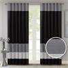 Madison Park Amherst Polyoni Pintuck Window Panel 50 x 84, Nero, 127 x 213,4 cm
