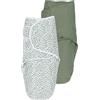 Meyco Baby Cheetah/Uni Pucksack 2-pack, primo equipaggiamento per neonati (puck di stoffa per neonati da 0-3 mesi, traspirante e assorbiumidità, aiuto per il sonno), verde bosco