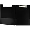 Netuno Raccoglitore per Portablocco A5 con Clip, Colore Nero, Coperchio e Morsetto in Metallo, Porta Documenti in Plastica