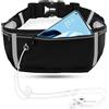 XIANGLONGY Marsupio Corsa Unisex, Marsupio Running Uomo con 3 Tasche con Zip, Marsupio Donna Sportivo Impermeabile, Spallacci Regolabili per Fitness, Viaggio, Sport, Corsa e Campeggio (Nero)