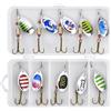 Dokeno 10 Pezzi Cucchiaini Pesca, Esche Artificiali Spinning, Accessori per Pesca in Acqua Salata, Trota, Persico