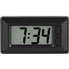 Tyenaza Orologio digitale elettronico piccolo con schermo LCD, orologio digitale per cruscotto auto, in Abs nero, schermo LCD da 46,5 x 22 mm