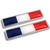 PTDecals 2 pezzi bandiera Francia metallo auto segni adesivi 3d emblema nazionale FR bandiera tricolore distintivo grafica decalcomanie per auto universale moto parafango gonne tronco lati