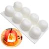 Bustlwor Stampo Torta in Silicone a 8 Cavità, Stampo in Silicone 3D Mela, Alimento fatto a mano a forma di palla, Jelly Muffin Stampi per Cioccolatini (bianco)
