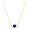COAI Collana Occhio Turco Donna, Collana da Donna in Argento 925 Placcato Oro con Ciondolo Malocchio in Lapislazzuli