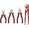GEDORE Red Pinze Regolabile, Set di 4 Pezzi, Utensili con Pinza Universale, Pinza a Becchi Mezzotondi, Tronchese Laterale, R22150018