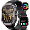 Lgnitek 2024 Smartwatch Uomo Rispondi/Effettua Chiamate, 2.01 Always On Display AMOLED Orologio Fitness con 24H Cardiofrequenzimetro/123+ Sportive/Sonno/SpO2/Activity Fitness Tracker per Android iOS
