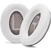 WC Wicked Cushions Cuscinetti auricolari di ricambio extra spessi per cuffie Bose QC45 (QuietComfort 45) | White Smoke