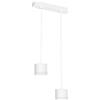 SSC-LUXon VORA Design - Lampadario a sospensione a 2 luci in bianco opaco con bordo luminoso - Lampada a sospensione per soggiorno con 2 portalampada GX53