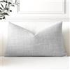 Artscope 1 Pezzi Federe per Cuscini in Finto Lino Minimalista Copricuscini Decorativo per Domestica Soggiorno Camera da Letto Divano 40x60cm, Grigio Chiaro