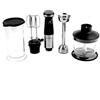 KARACA Frullatore Karaca Inox Nero Frullatore a mano con 4 lame, Tritatutto, Doppio sbattitore, Ciotola da 800 Ml, Ciotola da 500 Ml per tritare, 1000 Watt, Miscele deliziose, Potente, Funzione Turbo