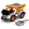 Dickie Toys - City Heroes Camion Dump Truck cm. 30, con luci e suoni, piattaforma di carico ribaltabile con setaccio di sabbia e pala rimovibile, a partire da 3 anni, 203306025