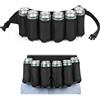 FunX Cintura di birra fondina per 6 bottiglie di birra o lattine - Supporto regolabile per festival, jga, feste, carnevale e campeggio - 72 - 120 cm, Nero , taglia unica, Marsupio