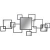 DRW Applique da Parete in Metallo e specchi in Nero 120 x 2 x 53 cm, 120x2x53cm