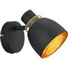 RL LIVE YOUR LIGHT Reality Punch R80811032, metallo nero opaco/oro, senza 1 E14