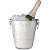 Relaxdays Cestello Ghiaccio, Acciaio con Manici, Secchio per Vino & Champagne, per Feste & Eventi, Ø 21,5 cm, Argento