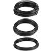 QWORK® 3 Rotoli Filo Bonsai Modellabile, Filo Alluminio Anodizzato per Bonsai Giardinaggio, 1,0mm/1,5mm/2,0mm, Ogni Rotolo 10m (Nero)