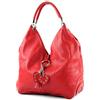 modamoda de Borsa donna vera pelle italiana 330A, Colore:rosso