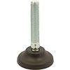 FORNITURE ZAMBON PIEDINO DI LIVELLAMENTO 10282 CON BASE IN PLASTICA, STELO ZINCATO SNODATO 30° M16 x 75
