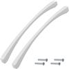 Aerzetix - C41758 - Set di 2 maniglie per porte mobili interasse 192mm - armadio cassetto design interno arredamento cucina soggiorno assemblaggio - in metallo - finitura bianco