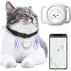 RuiDay GPS per Cani e Gatto, Localizzatore per Collare Gatto GPS Impermeabile, con Bluetooth Smart, Tracker di attività in Tempo Reale, per iOS, Anti-smarrimento (GPS-Bianco)